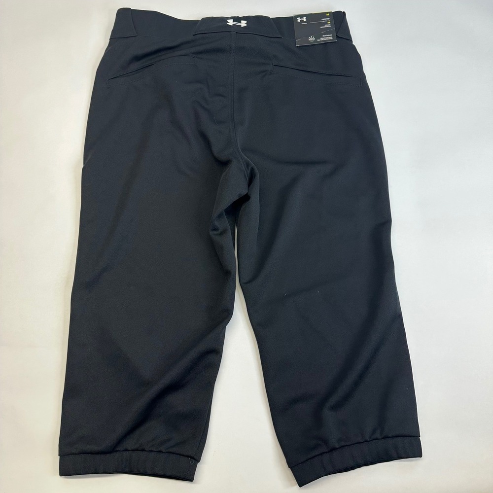 Under Armour Womens Black Utility Softball Pants Cropped Loose Fit 1375665 M NEW - Picture 11 of 13